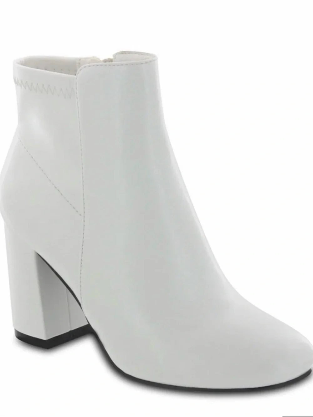 NWT - MIA brand White Block Heel Ankle Boots - Women's Fashion Boot